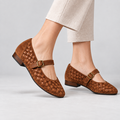 Seraphine Basketweave Mary Jane | Emory & Blanc