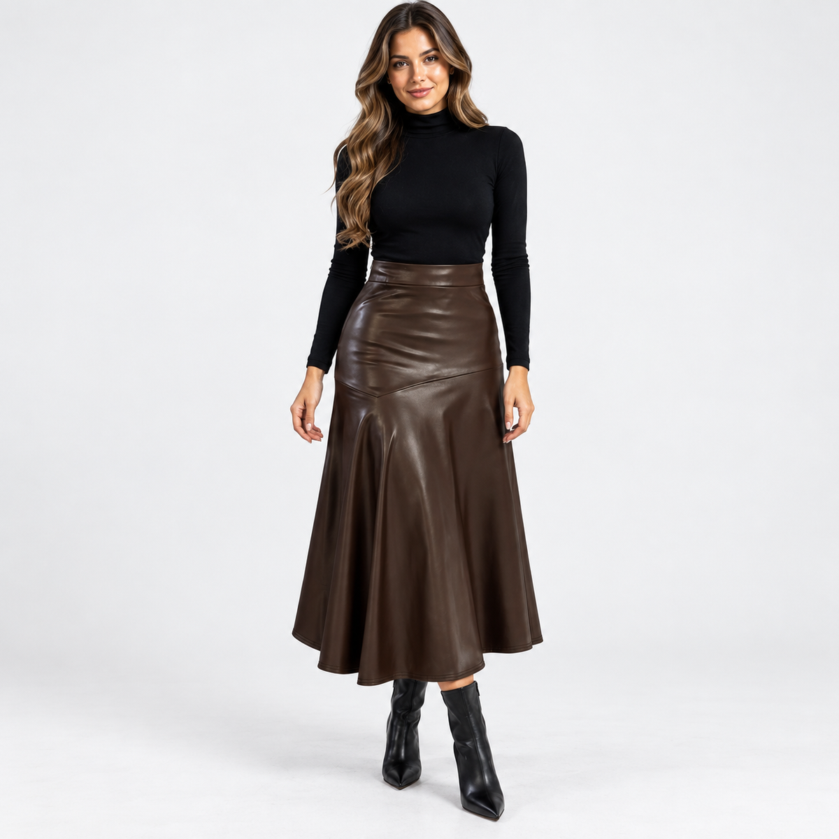 Serena Comfort Flared Midi Skirt | Emory & Blanc