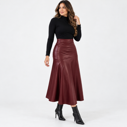 Serena Comfort Flared Midi Skirt | Emory & Blanc