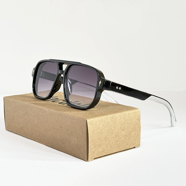 Severin Lightweight Navigator Sunglasses — Transparent | Emory & Blanc