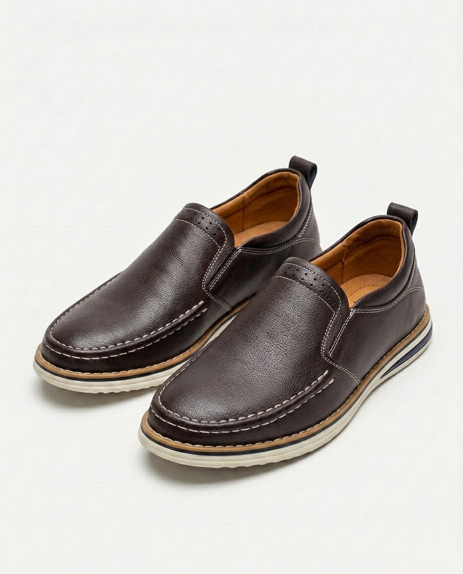 Simone Contrast-Stitch Slip-On | Emory & Blanc
