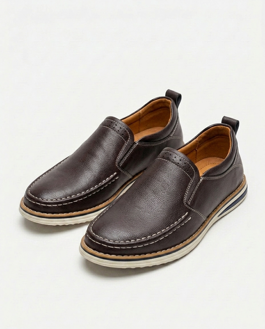 Simone Contrast-Stitch Slip-On | Emory & Blanc