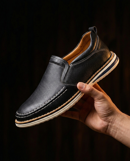 Simone Contrast-Stitch Slip-On | Emory & Blanc