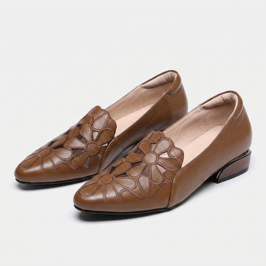 Simone Floral-Cutout Loafer | Emory & Blanc