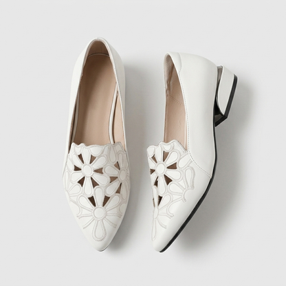 Simone Floral-Cutout Loafer | Emory & Blanc