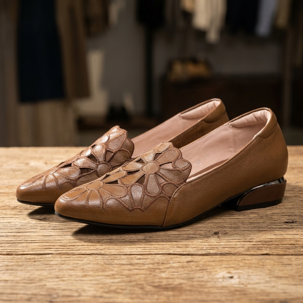 Simone Floral-Cutout Loafer | Emory & Blanc