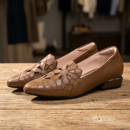 Simone Floral-Cutout Loafer | Emory & Blanc
