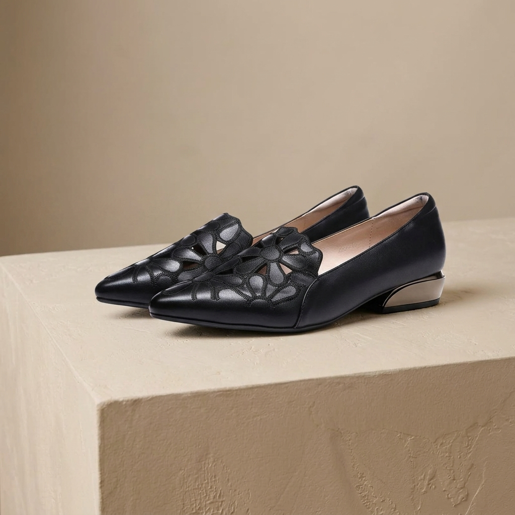 Simone Floral-Cutout Loafer | Emory & Blanc