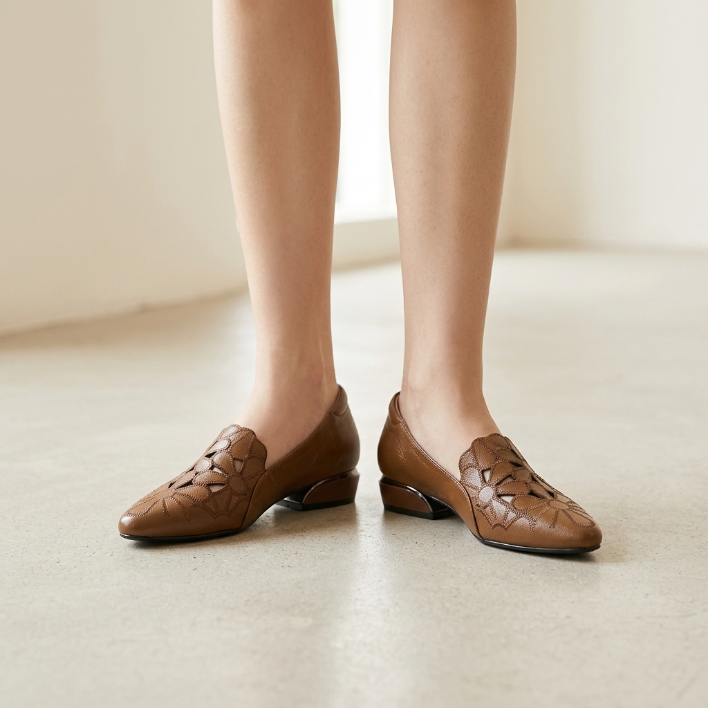 Simone Floral-Cutout Loafer | Emory & Blanc