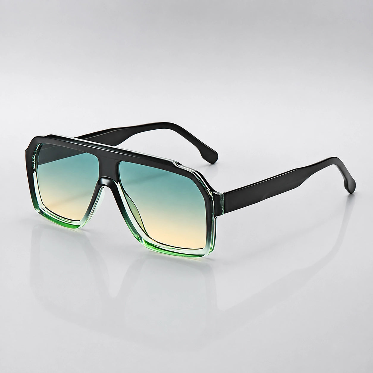 Soren Lightweight Square Sunglasses — Green | Emory & Blanc