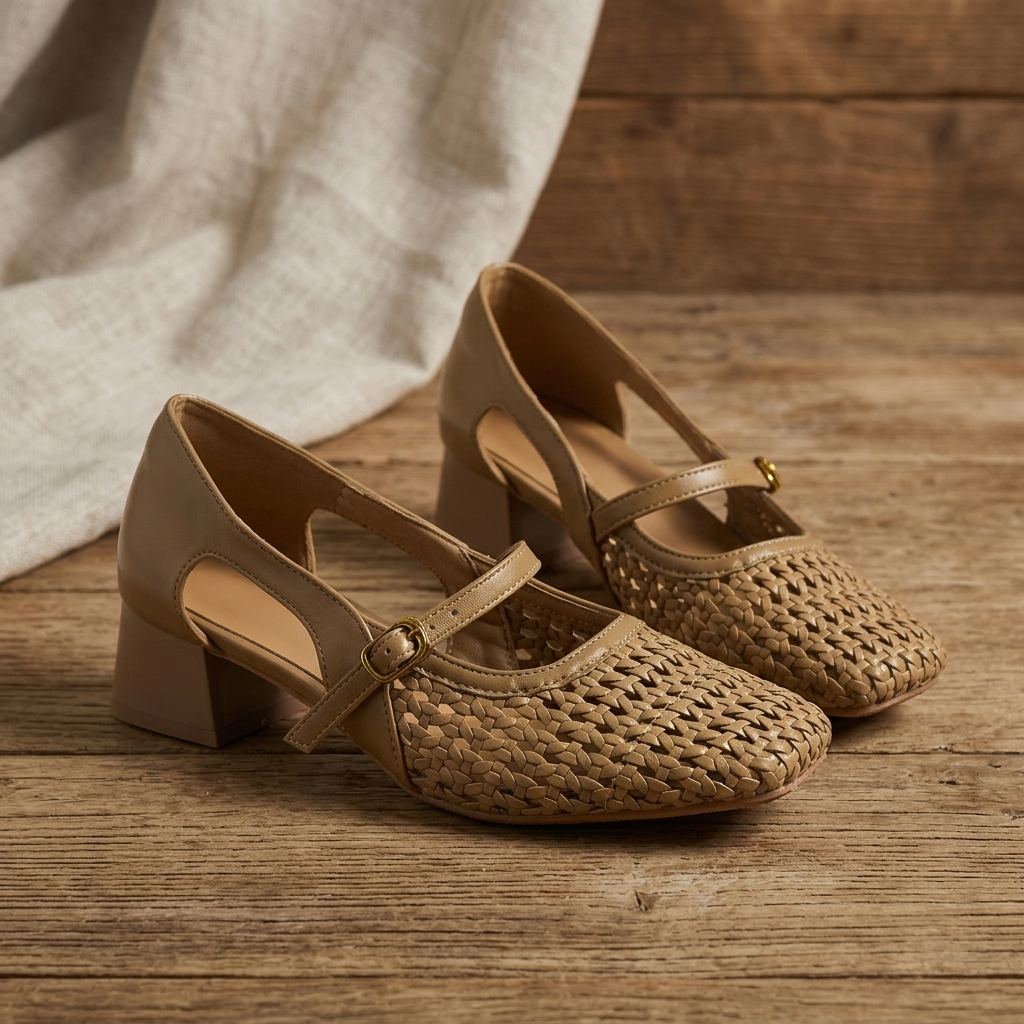 Sutton Woven Mary Jane | Emory & Blanc