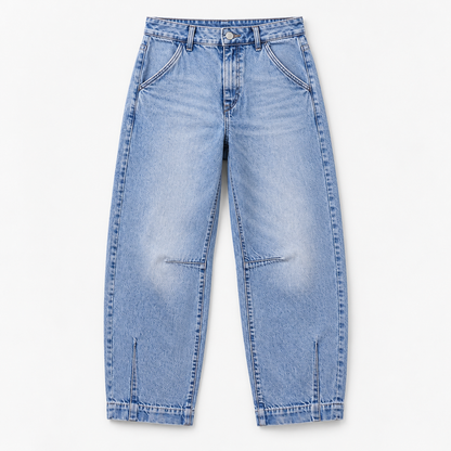 Suzette Soft Barrel-Leg Jeans, Cropped | Emory & Blanc