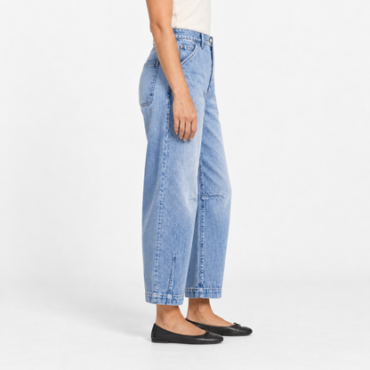 Suzette Soft Barrel-Leg Jeans, Cropped | Emory & Blanc