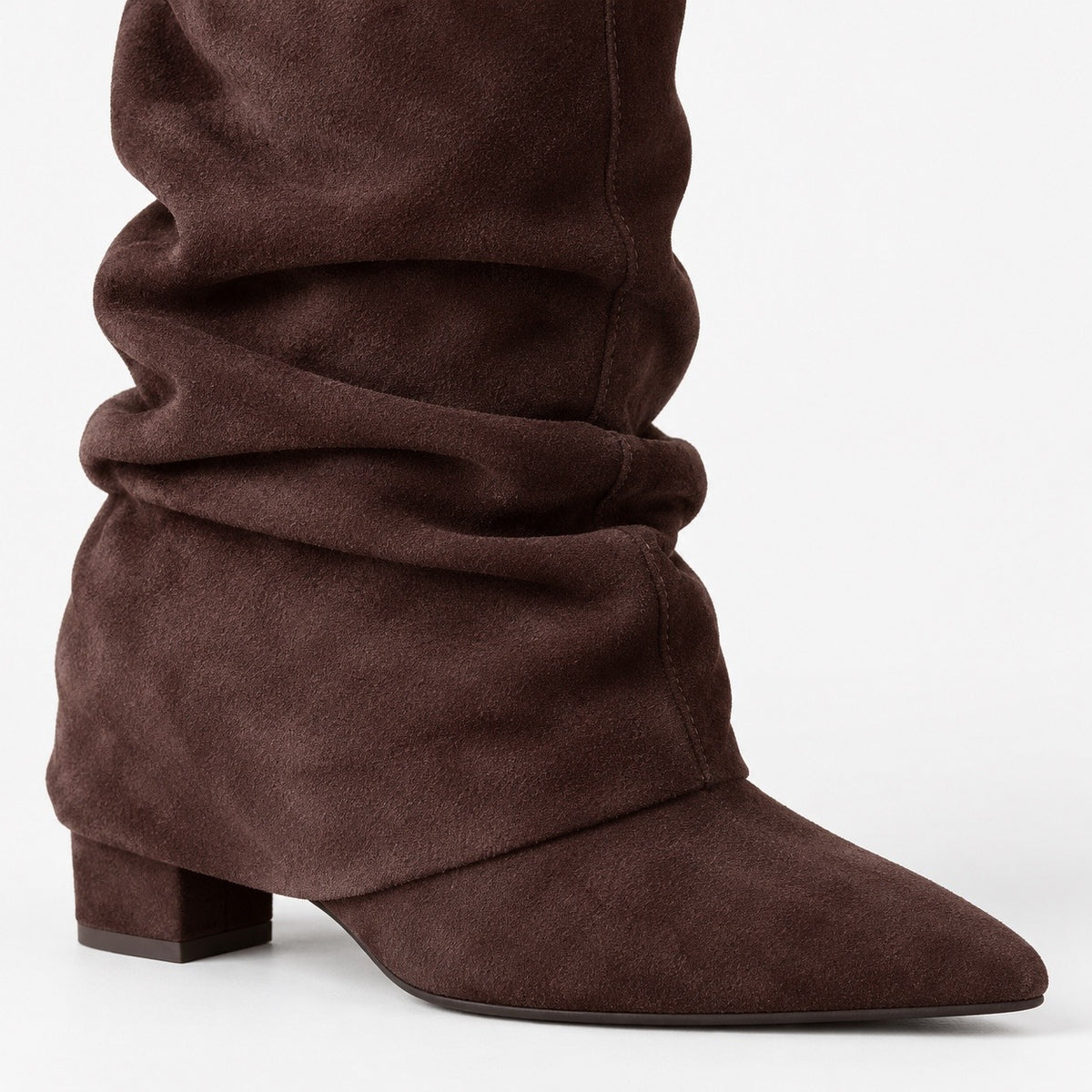 Sybil Relaxed Fit Slouch Boots, Pointed Toe | Emory & Blanc