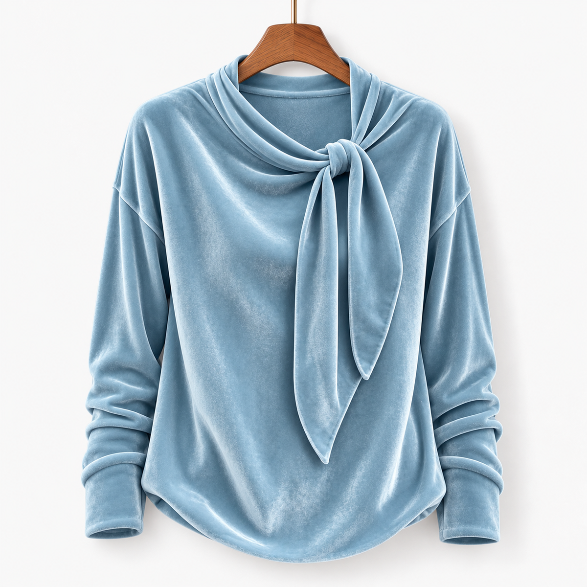 Tabitha Soft Draped Blouse, Side Tie Neck | Emory & Blanc