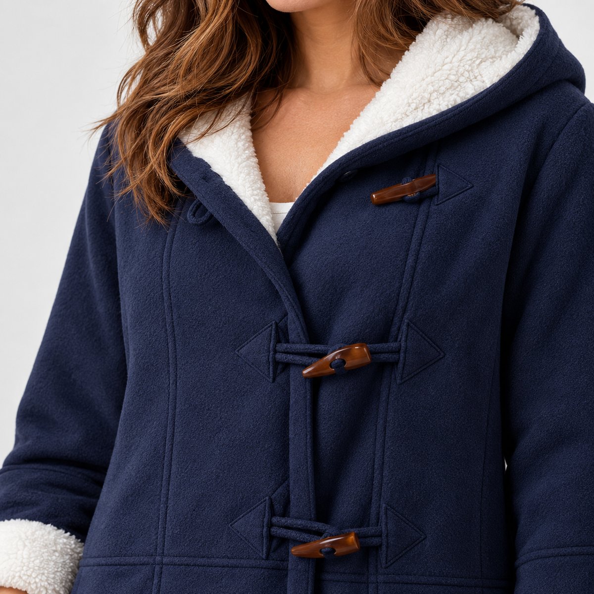 Tamara Comfort Toggle Coat, Plush-Lined Hood | Emory & Blanc