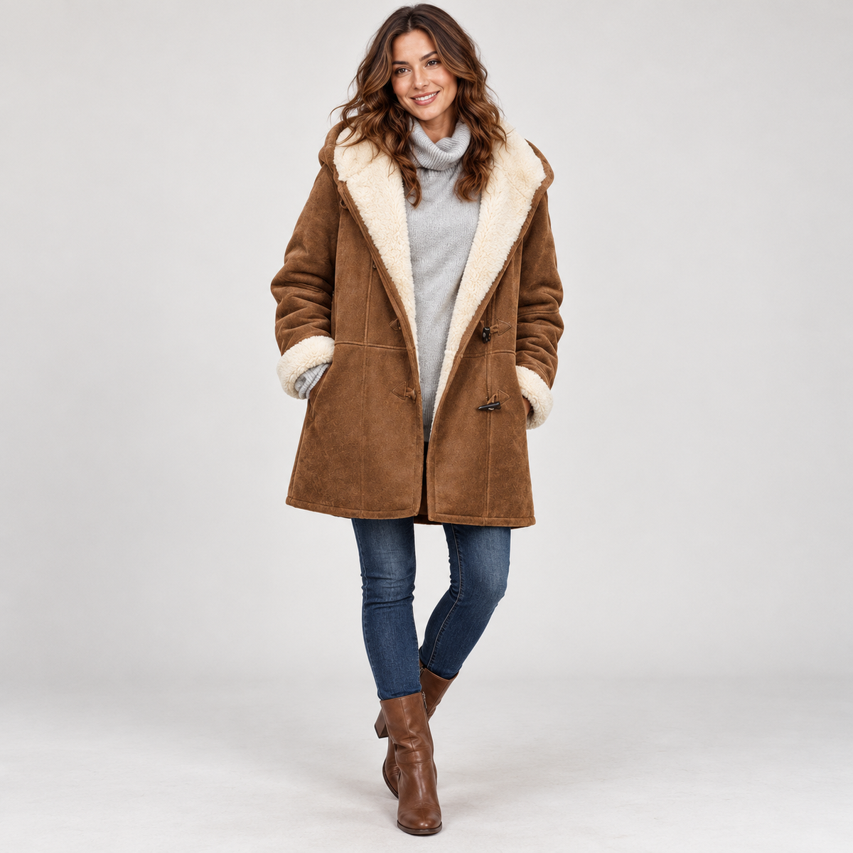 Tamara Comfort Toggle Coat, Plush-Lined Hood | Emory & Blanc