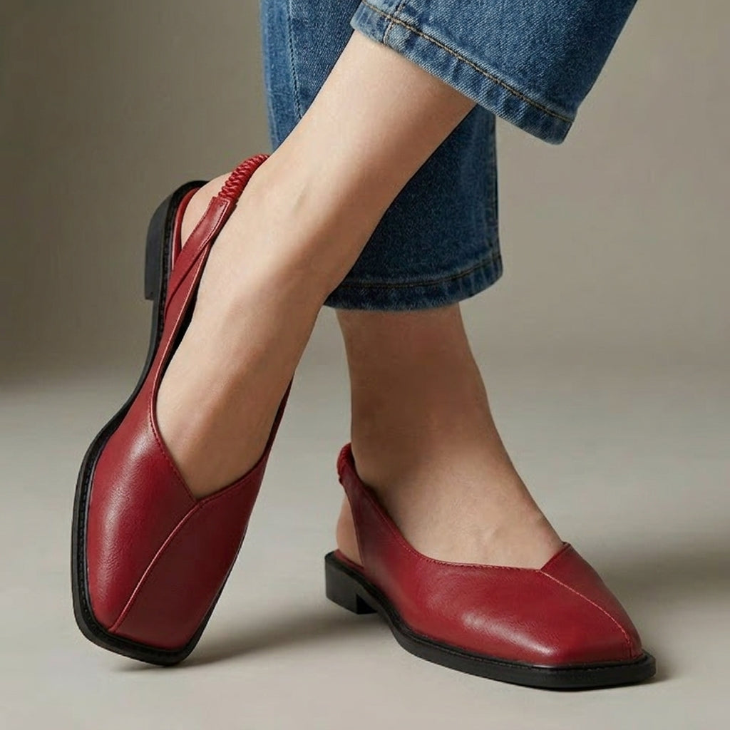 The Rosalie Slip-On Flats — Red | Emory & Blanc