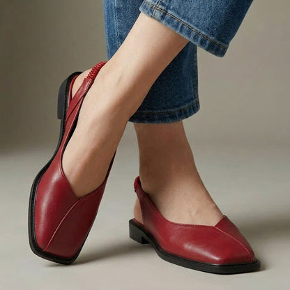 The Rosalie Slip-On Flats — Red | Emory & Blanc