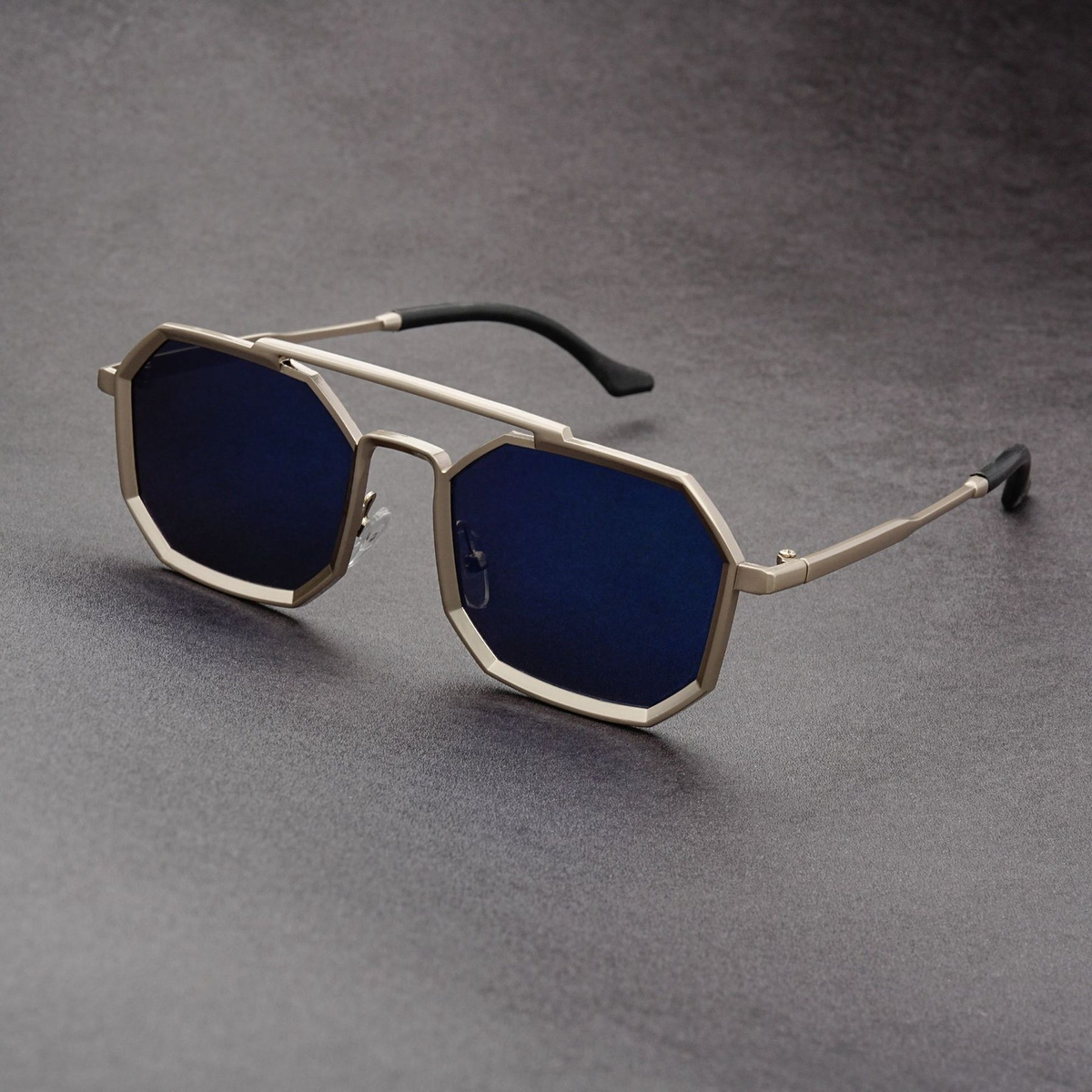 Vesper Lightweight Geometric Sunglasses — Blue | Emory & Blanc