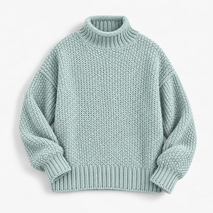 Vianne Relaxed Fit Chunky Roll-Neck Sweater | Emory & Blanc