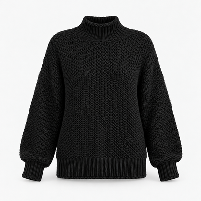 Vianne Relaxed Fit Chunky Roll-Neck Sweater | Emory & Blanc
