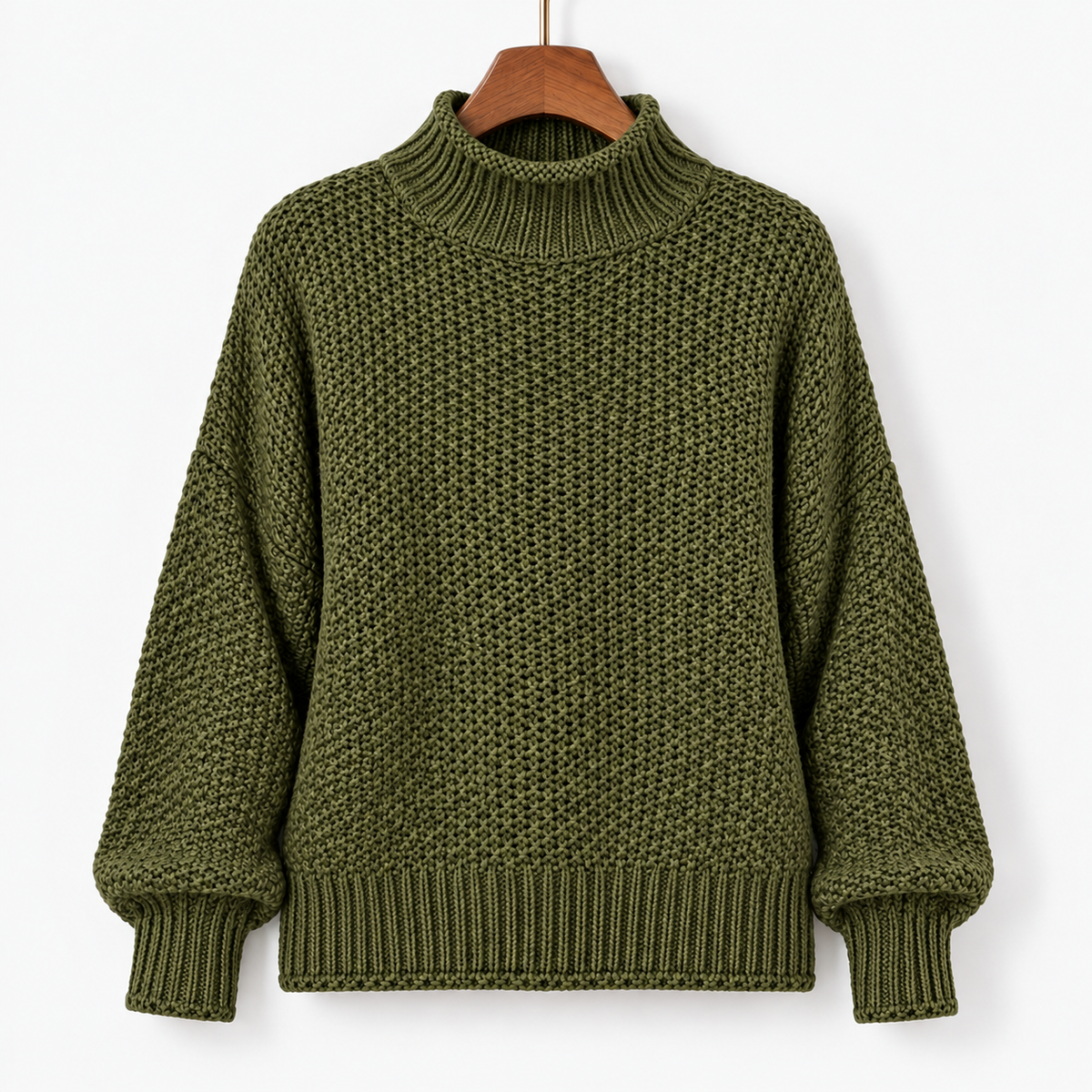 Vianne Relaxed Fit Chunky Roll-Neck Sweater | Emory & Blanc