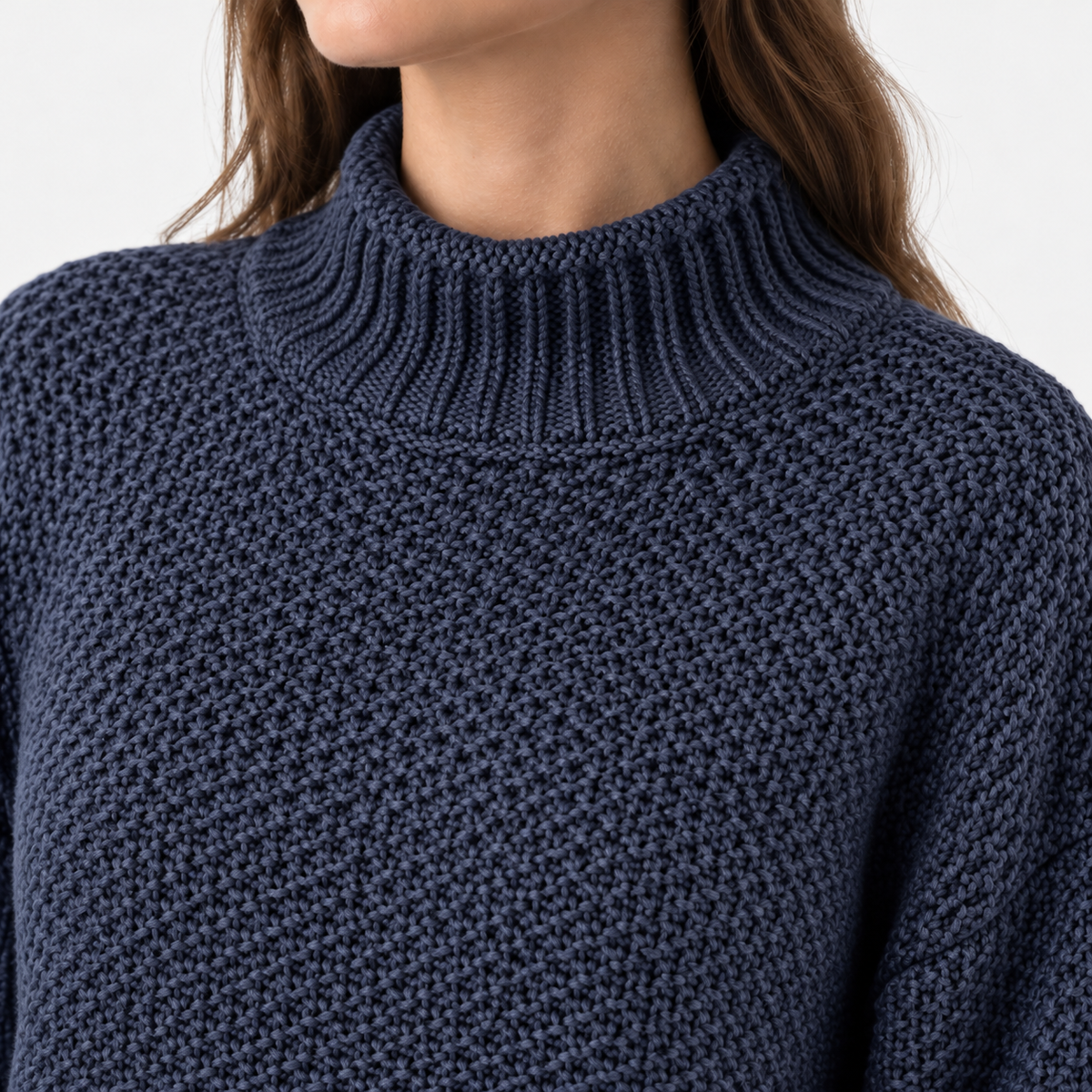 Vianne Relaxed Fit Chunky Roll-Neck Sweater | Emory & Blanc
