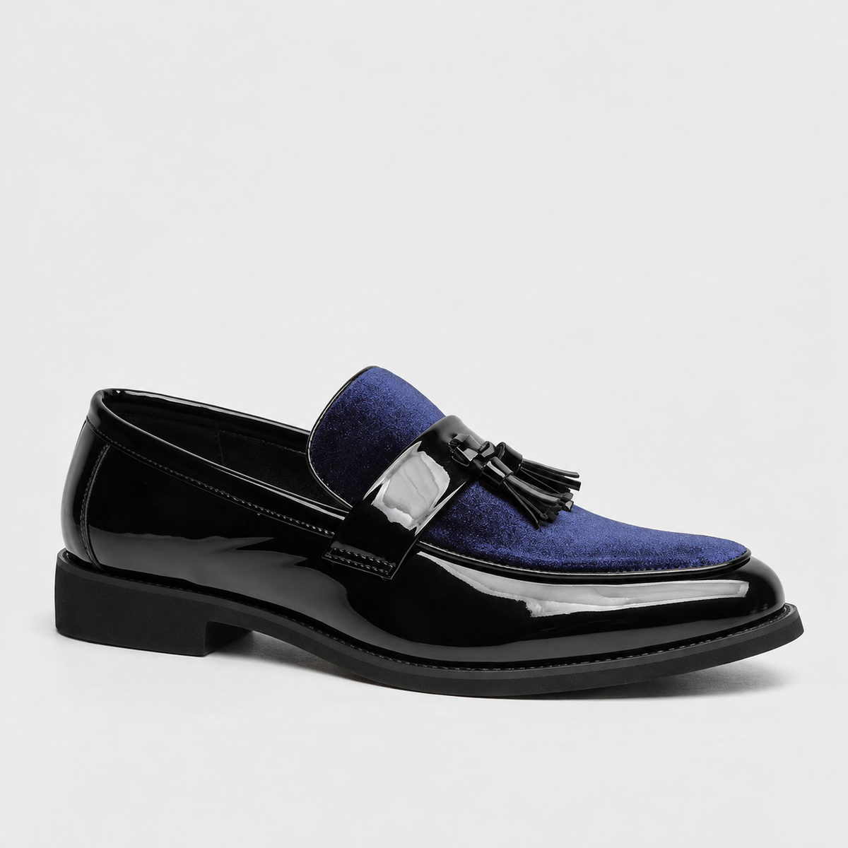 Winslow Soft Tassel Loafers, Almond Toe — Blue | Emory & Blanc