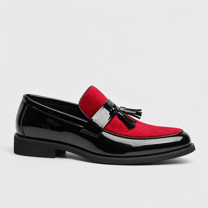Winslow Soft Tassel Loafers, Almond Toe — Red | Emory & Blanc