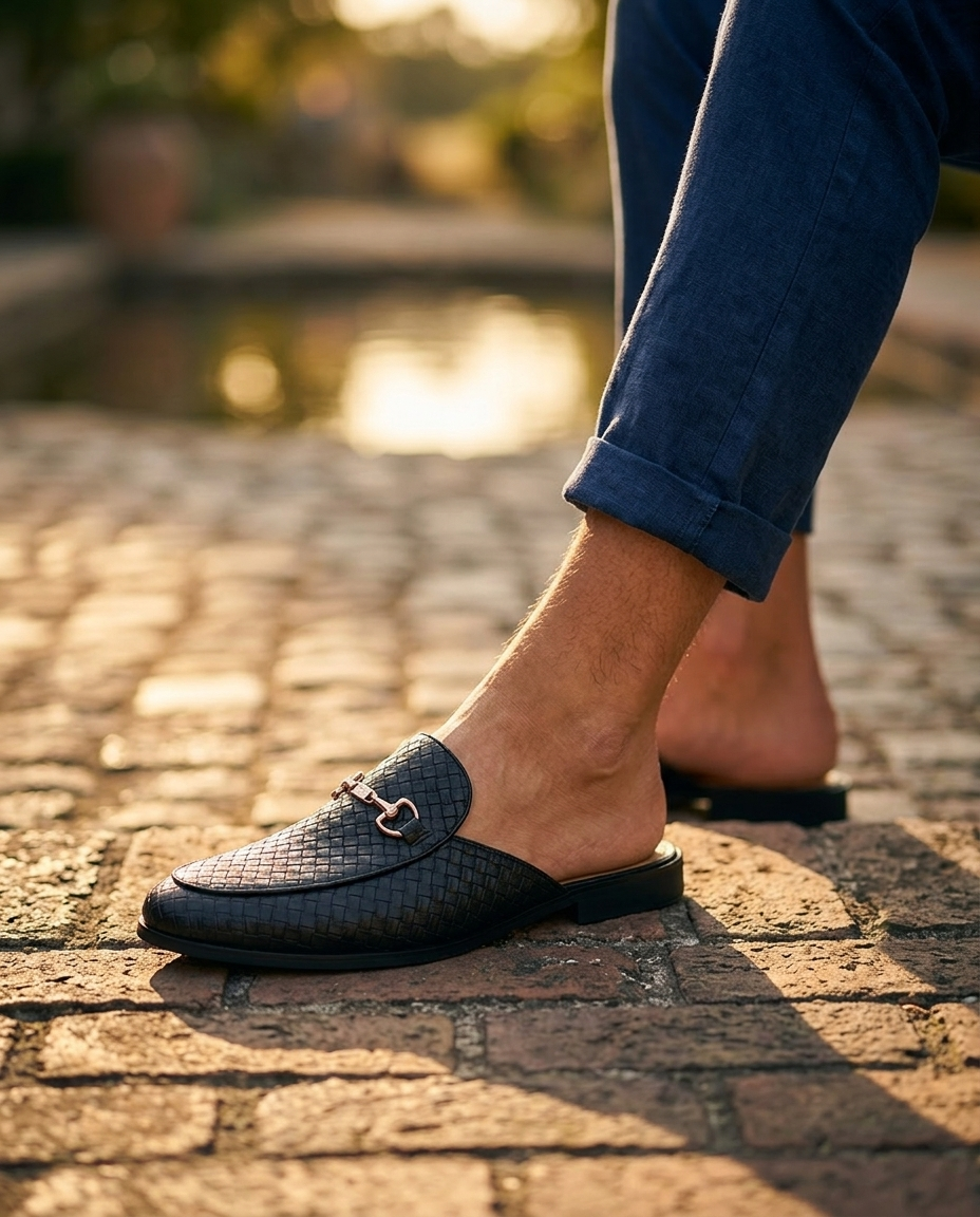 Woven Horsebit Mule - image 9