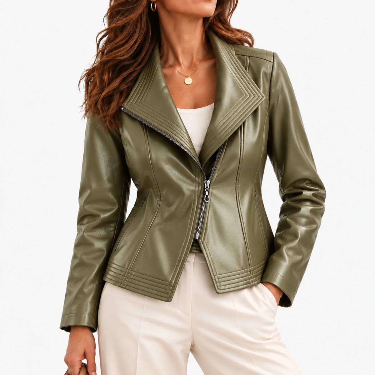 Wren | Women's Soft Everyday Fabric Jacket — Green | Emory & Blanc