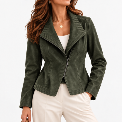 Wren | Women's Soft Everyday Fabric Jacket — Olive ( ) | Emory & Blanc