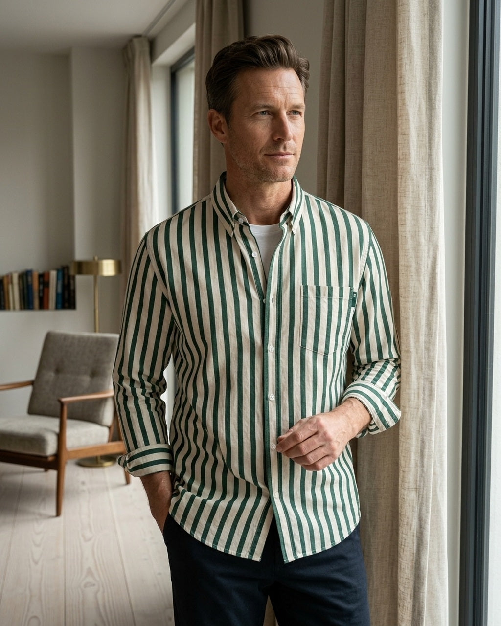 Emory & Blanc midtown button up lifestyle 03
