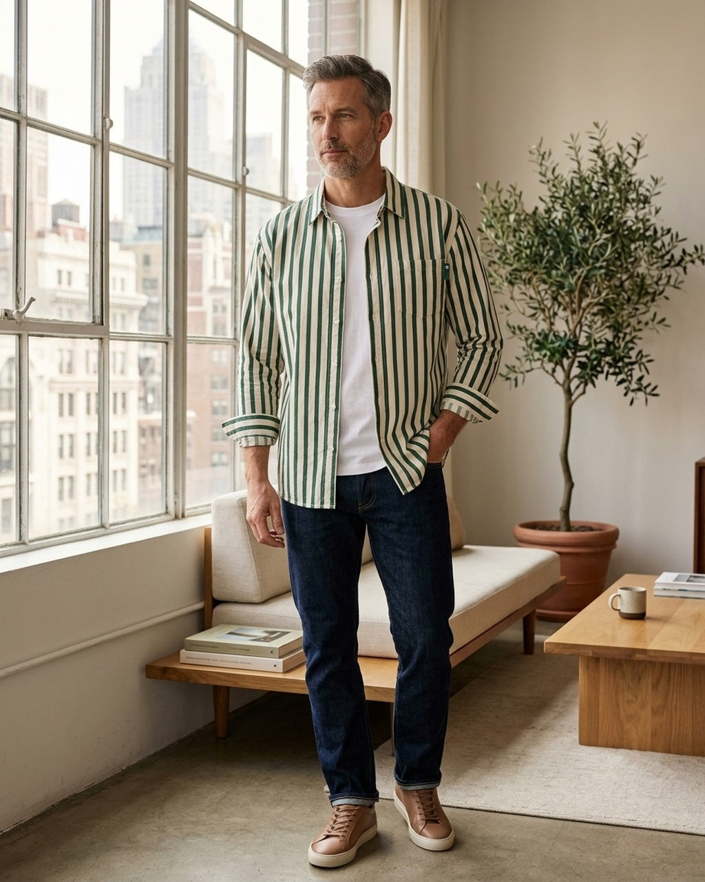 Emory & Blanc midtown button up lifestyle 05