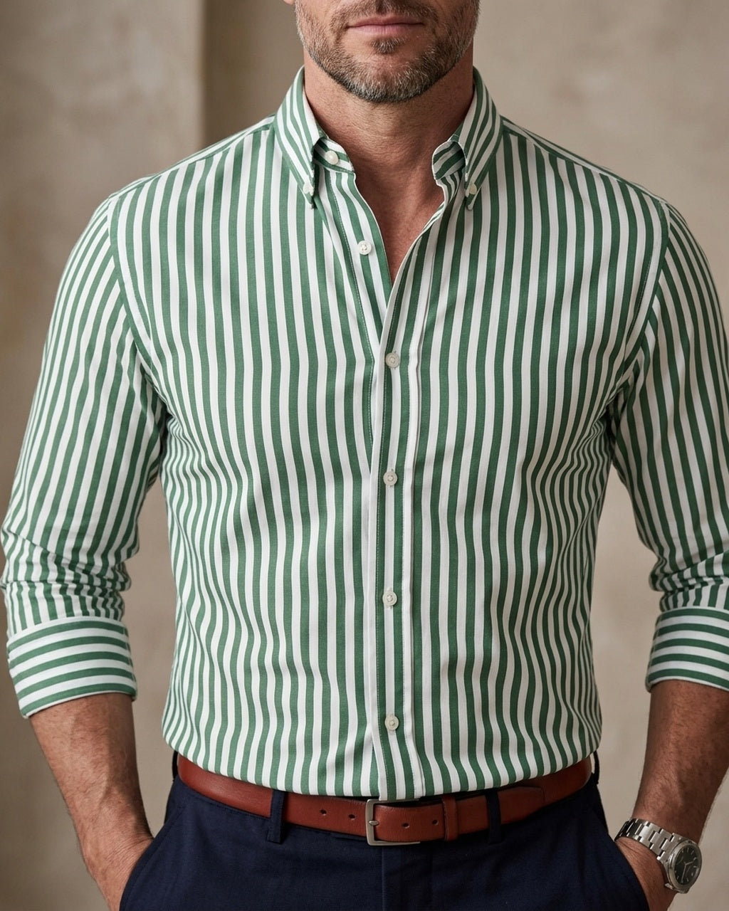 Emory & Blanc monaco stripe variant sage 01