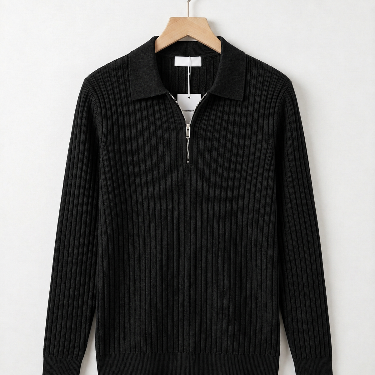 Genevieve Ribbed Quarter-Zip Polo