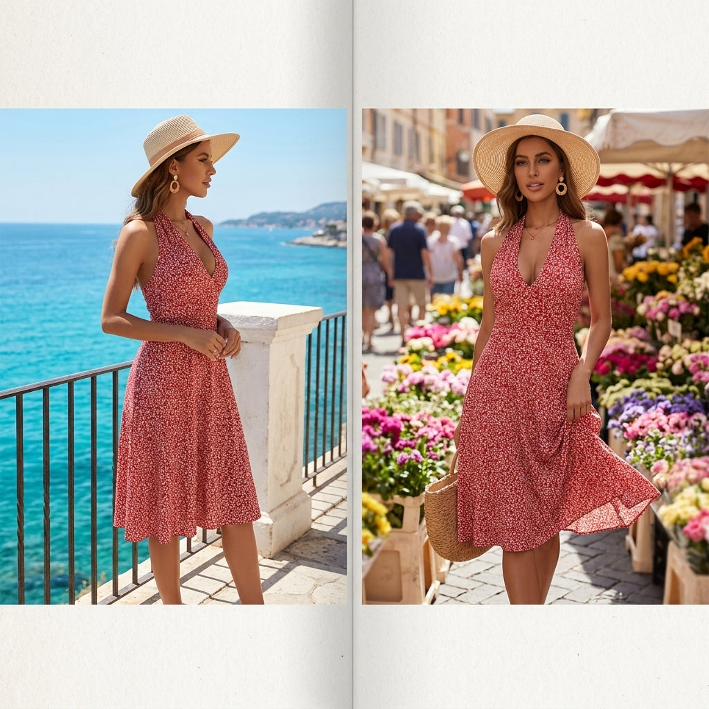 The Gia - Red Ditsy Floral Lifestyle