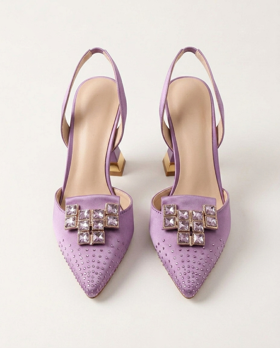 Jeweled Satin Slingback Pump - product_gallery 3