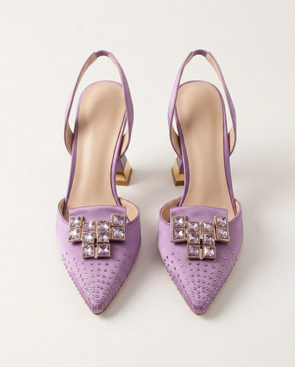 Jeweled Satin Slingback Pump - product_gallery 3