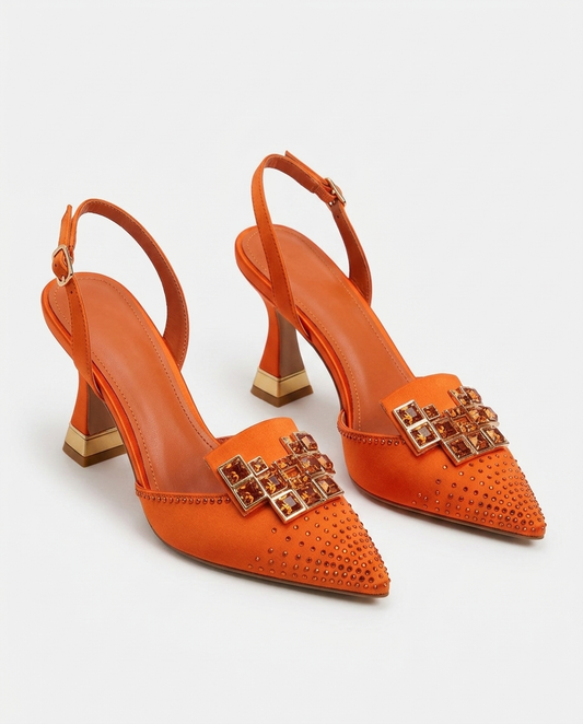Jeweled Satin Slingback Pump - product_gallery 4