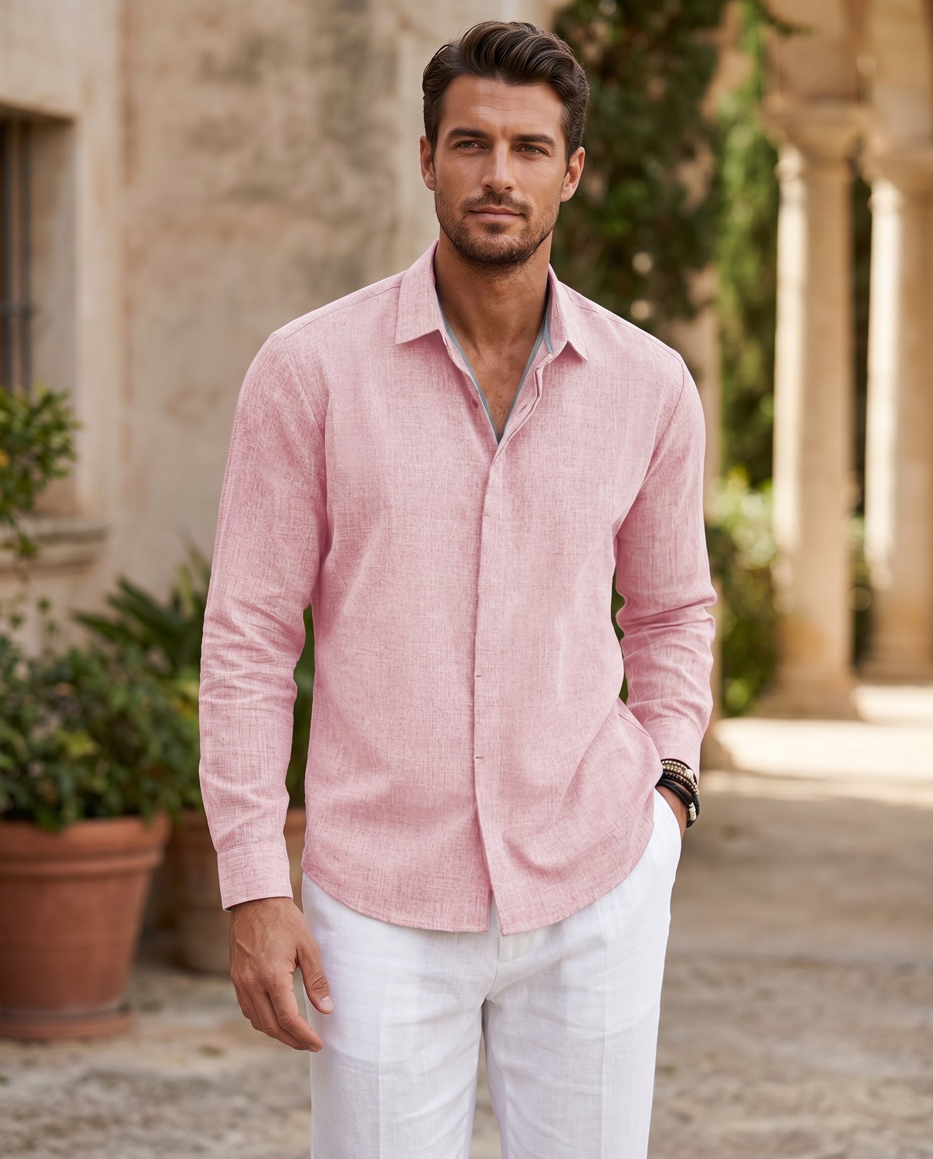 Oliver Heritage Long Sleeve on-model variant in Soft Pink