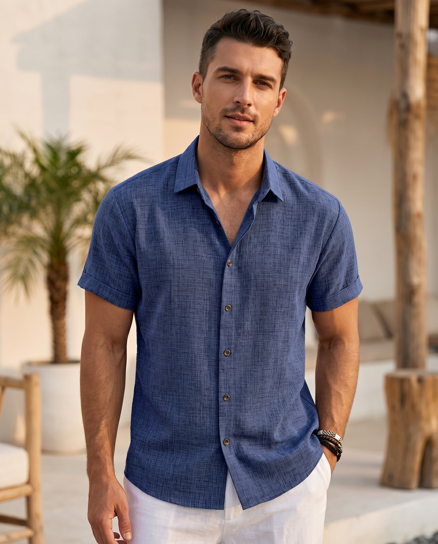 Oliver Heritage – Short Sleeve on-model variant in Navy