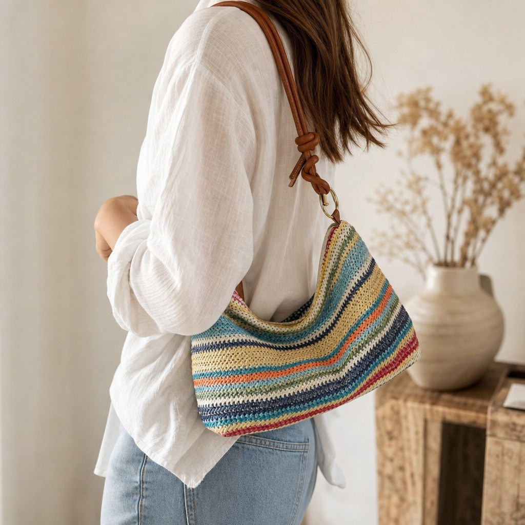 AI square production - The Marisol Bag - ad-worn-in-use